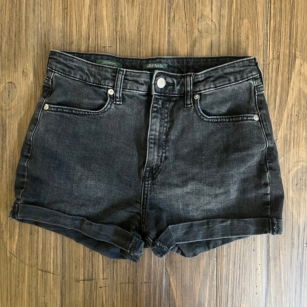 Wild fable highest rise black shorts
